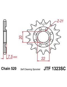 PIÑON DE ACERO HONDA CRF250X [04-15]