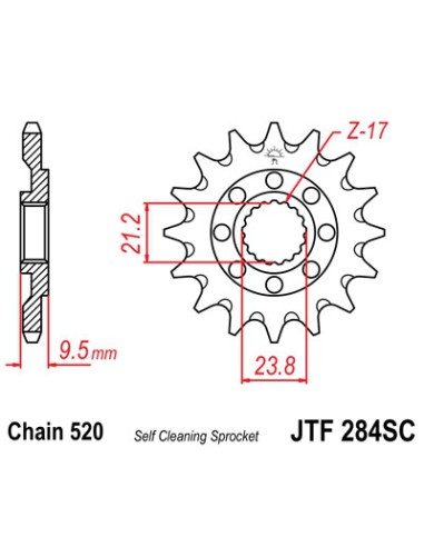 PIÑON DE ACERO HONDA CRF450x [05-15]