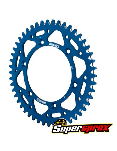 Corona Aluminio Supersprox Yamaha Azul