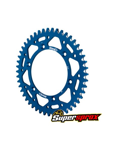 Corona Aluminio Supersprox Yamaha Azul