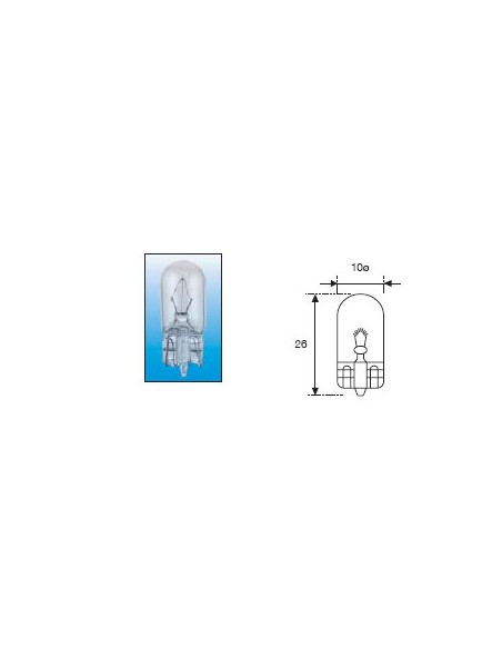 Lampara Cuña Amolux 12V T10
