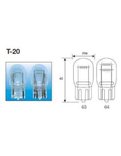 Lampara Cuña Amolux 12V T20