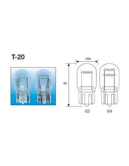 Lampara Cuña Amolux 12V T20