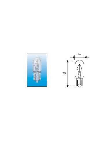 Lampara Cuña Amolux 12V T7