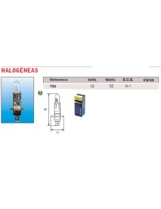 Lampara Faro Amolux 12V (H1)