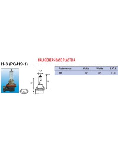Lampara Faro Amolux 12V (H8)