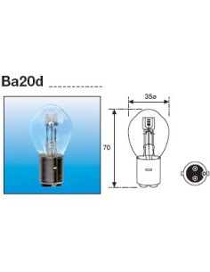 Lampara Faro Amolux 12V BA20d