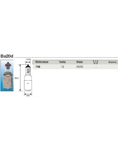 Lampara Faro Amolux 12V BA20s