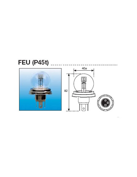 Lampara Faro Amolux 12V P45T