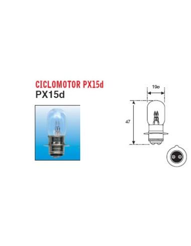 Lampara Faro Amolux 12V Px15d