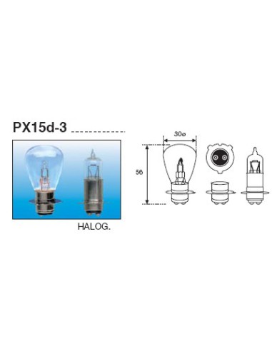 Lampara Faro Amolux 12V Px15d3