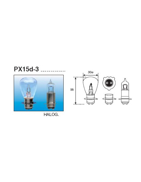 Lampara Faro Amolux 12V Px15d3