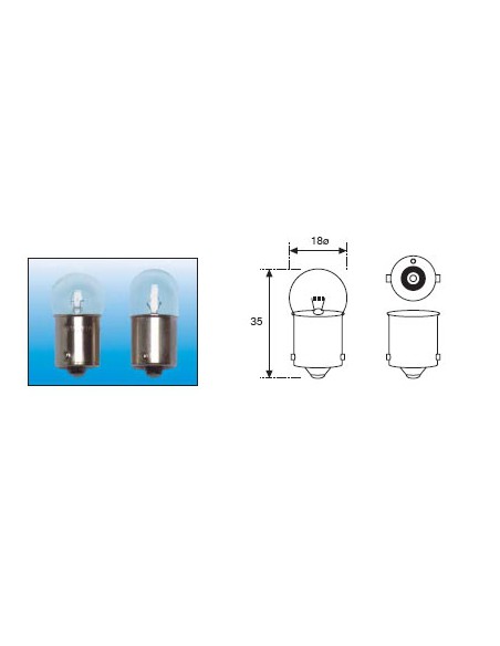 Lampara Intermitente Amolux 6V BA15s