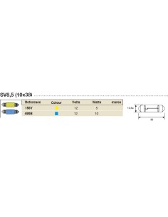 Lampara Plafonier Amolux 12V 10x38