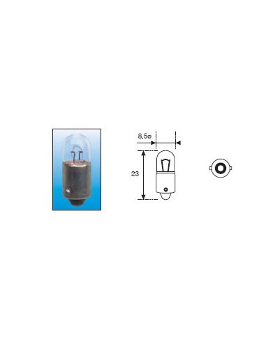 Lampara Tubular Amolux 12V BA9s