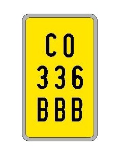 Placa Matricula Metalica Ciclomotor Europea 100x165