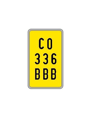 Placa Matricula Metalica Ciclomotor Europea 100x165