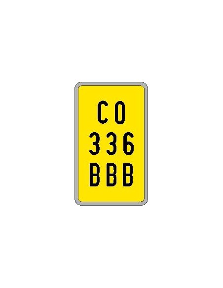 Placa Matricula Metalica Ciclomotor Europea 100x165