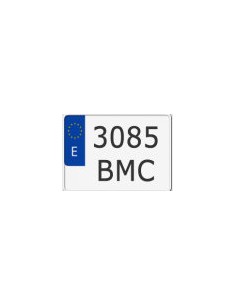 Placa Matricula Metalica Moto Europea 220x160