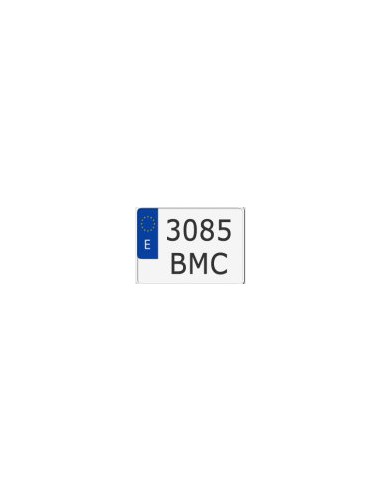 Placa Matricula Metalica Moto Europea 220x160