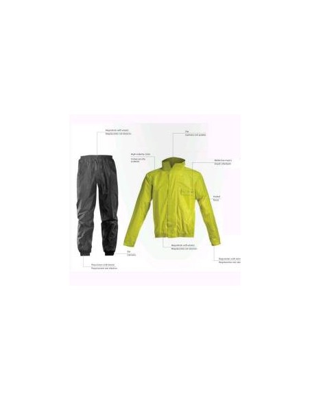 Ropa Impermeable Acerbis Rain Logo Fluor