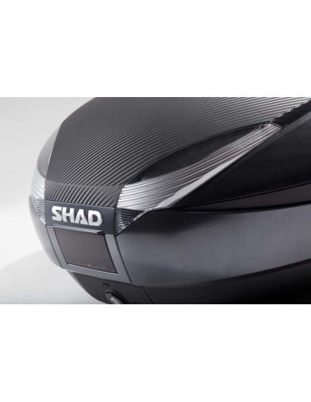Baúl SHAD SH48 + tapa carbono + respaldo