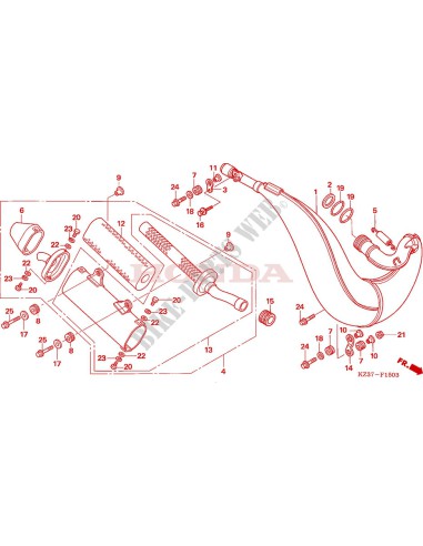 ESCAPE ORIGINAL HONDA CR250 05-07