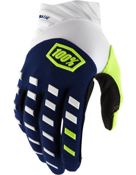 GUANTES 100% AIRMATIC AZUL Y FLUOR