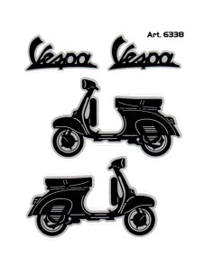 KIT 4 ADHESIVOS VESPA 10X12