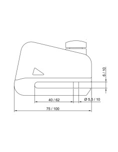 Candado de disco Ifam GRID 75i 2