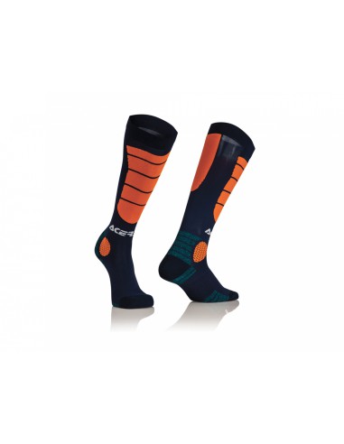 Calcetines Acerbis Mx Impact Azul/Naranja