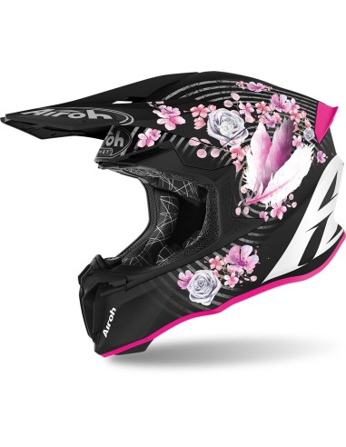 Casco Airoh Twist 2.0 Mad negro/Rosa T.S