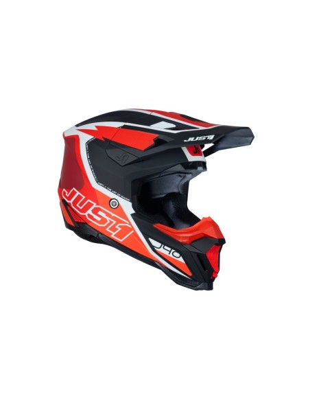 Casco Just1 J40 Flash Blanco Rojo Negro