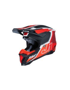Casco Just1 J40 Flash Blanco Rojo Negro 2